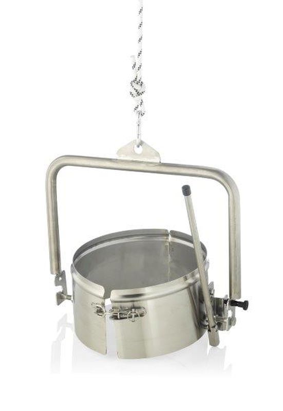 Dispositif de basculement Logar pour récipient de stockage 35/50 kg, acier inoxydable