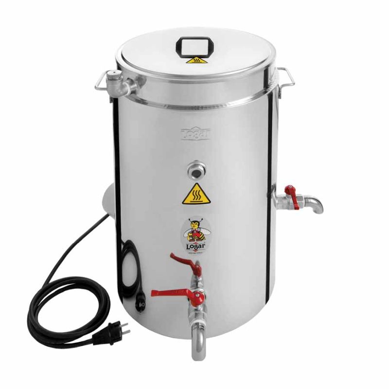Cuve de clarification de cire Logar 35 l, triple paroi isolée, 3 kW