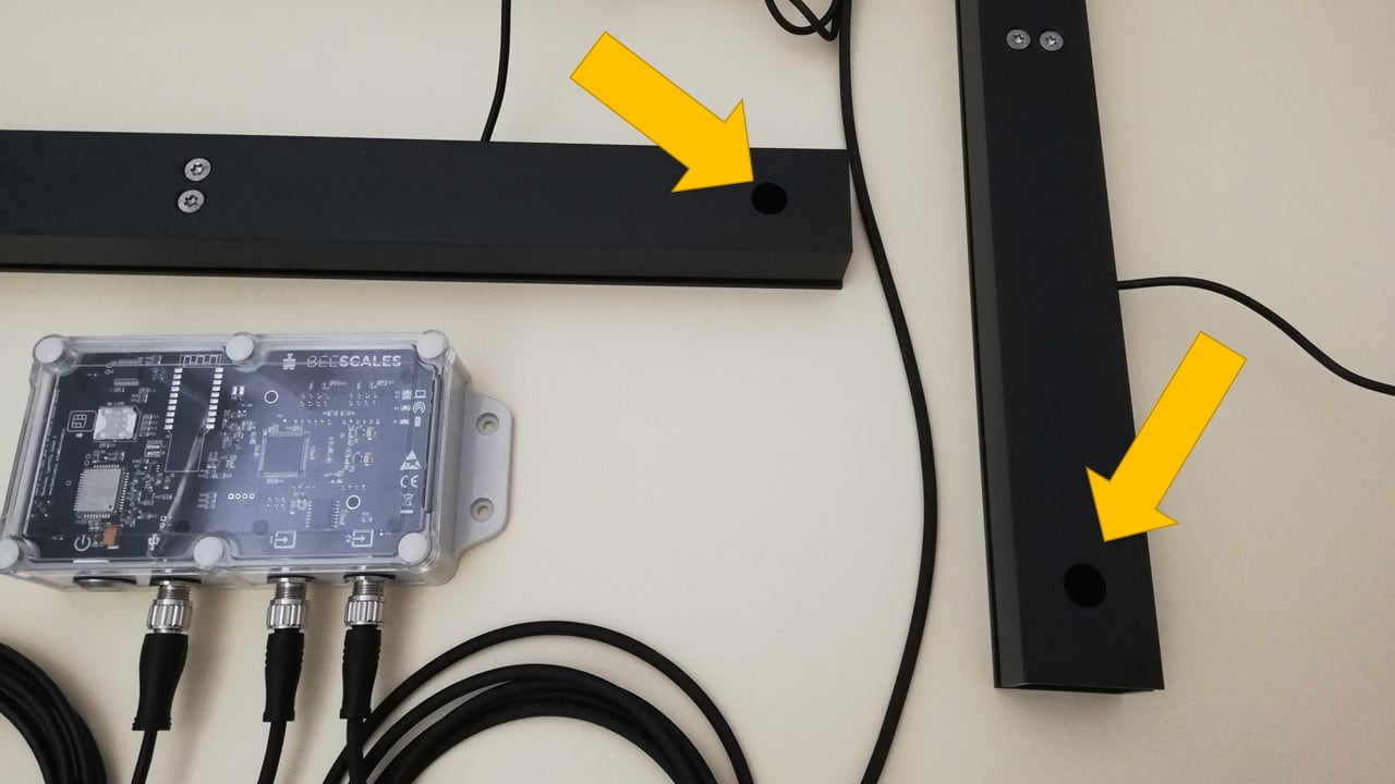 Positionnement correct des capteurs de poids