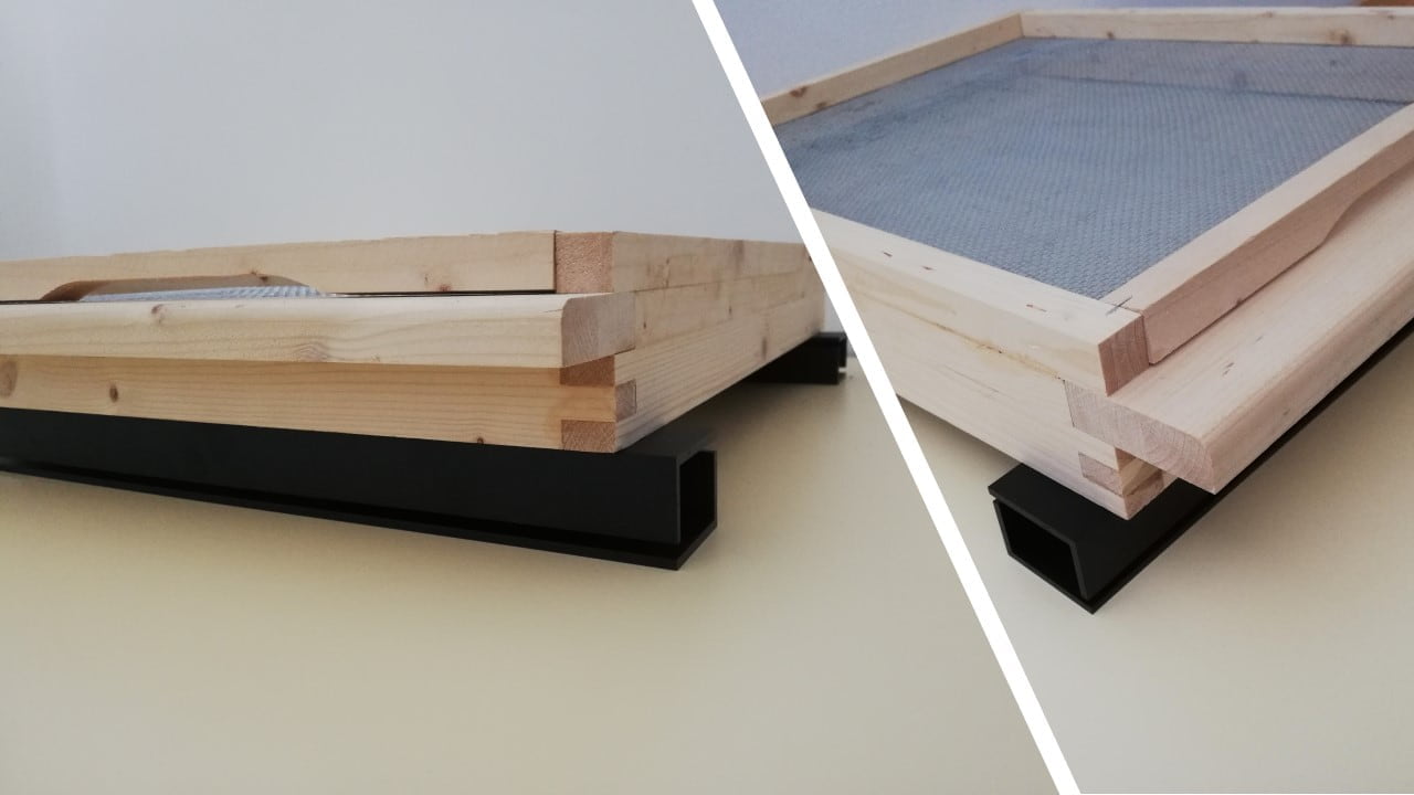 Installation des capteurs de poids sous la ruche