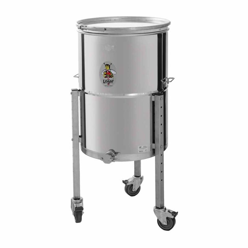 Réservoir de remplissage Logar 200 kg sur roulettes, à fond incliné