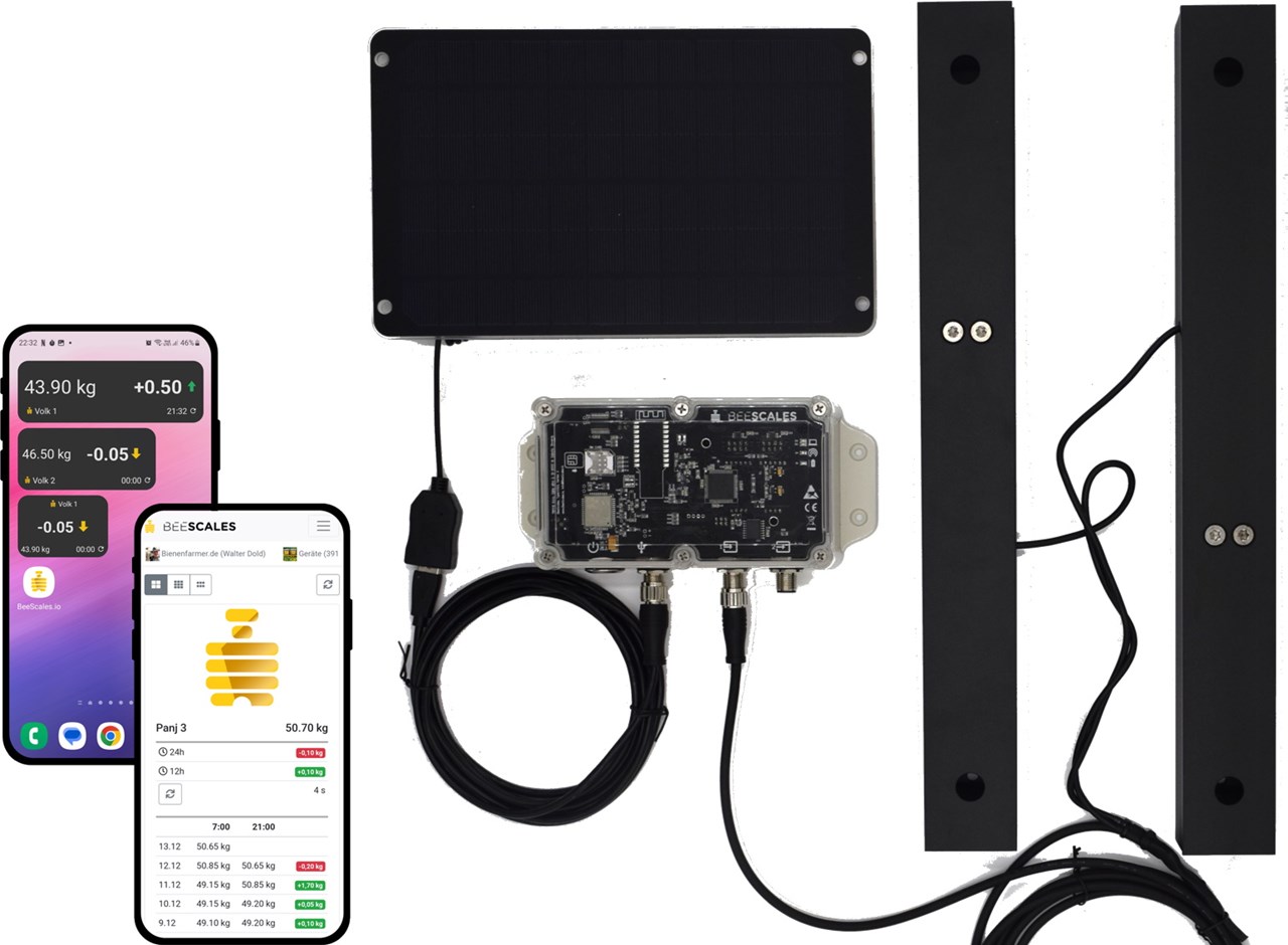 Balance de ruche pour surveillance d'une ruche + GPS et alerte anti-vol, 4G NB-IoT